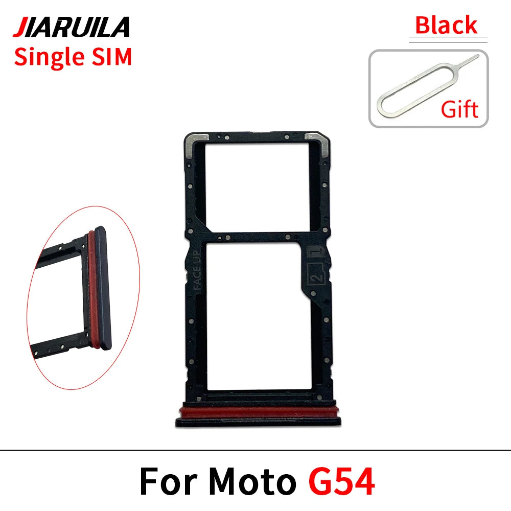 SIM Card Slot SD Card Tray Holder Adapter For Motorola Moto G04 G04s G14 G24 G34 G54 Motorola phone repair parts