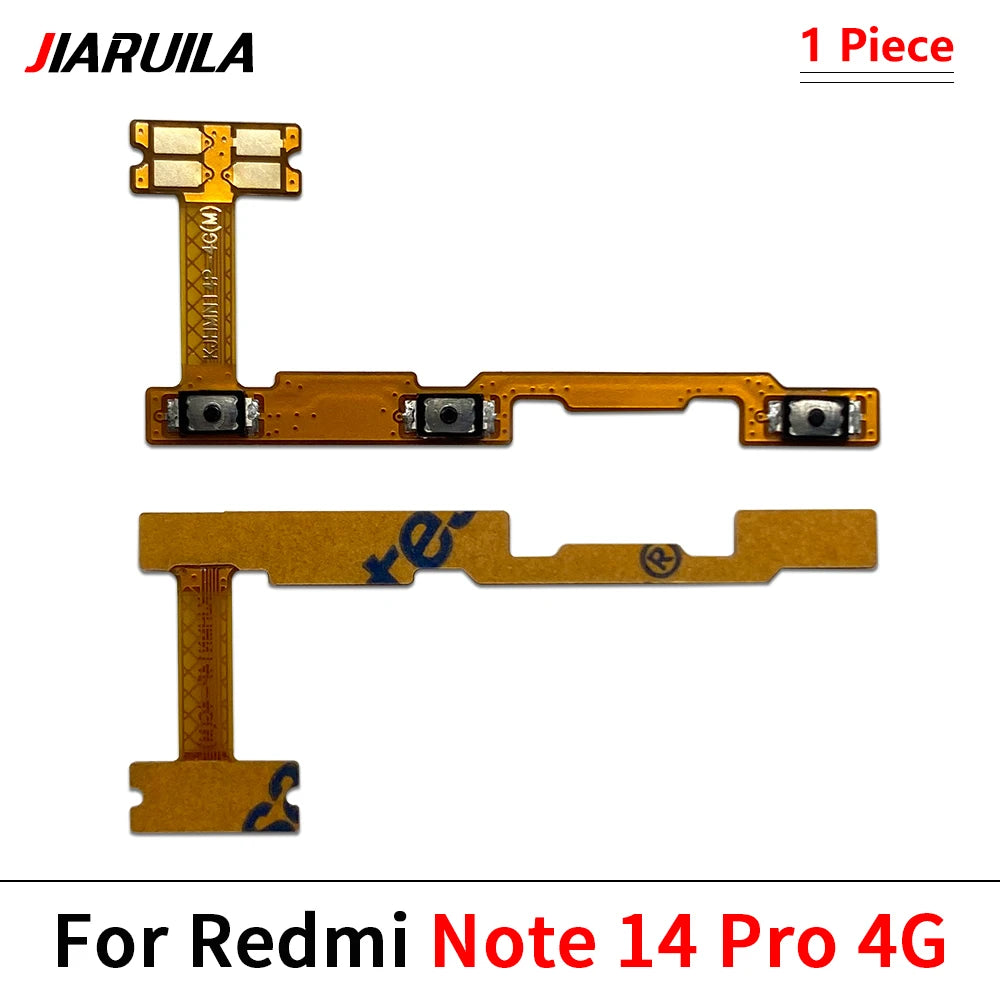 Power On Off Volume Side Button Key Flex Cable For Xiaomi Redmi Note 13 14 15 Pro Plus 4G 5G Xiaomi  Xiao mi phone repair parts