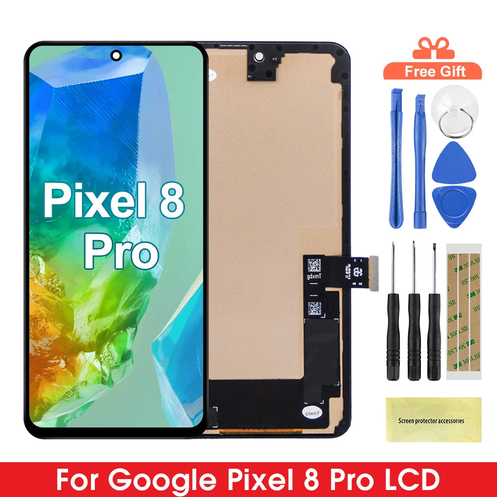 For Google Pixel 8 Pro Lcd Touch Screen Digitizer For Pixel 8Pro GC3VE G1MNW Lcd Display Replacement Display 100% Tested ﻿ Google phone repair parts