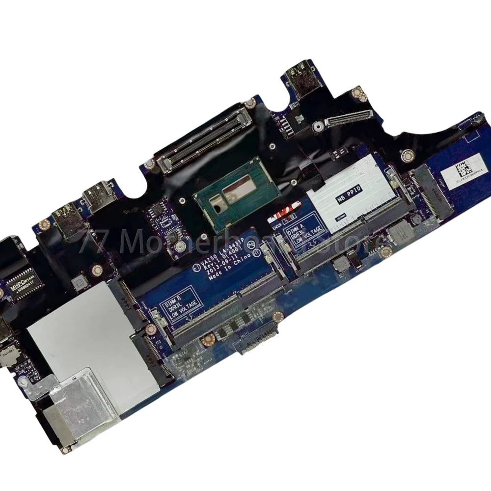 Laptop Motherboard VAZ50 LA-9431P For Dell Latitude 7240 E7240 With i3 i5 i7-4th Gen CPU DDR3 100% Test Dell laptop repair parts