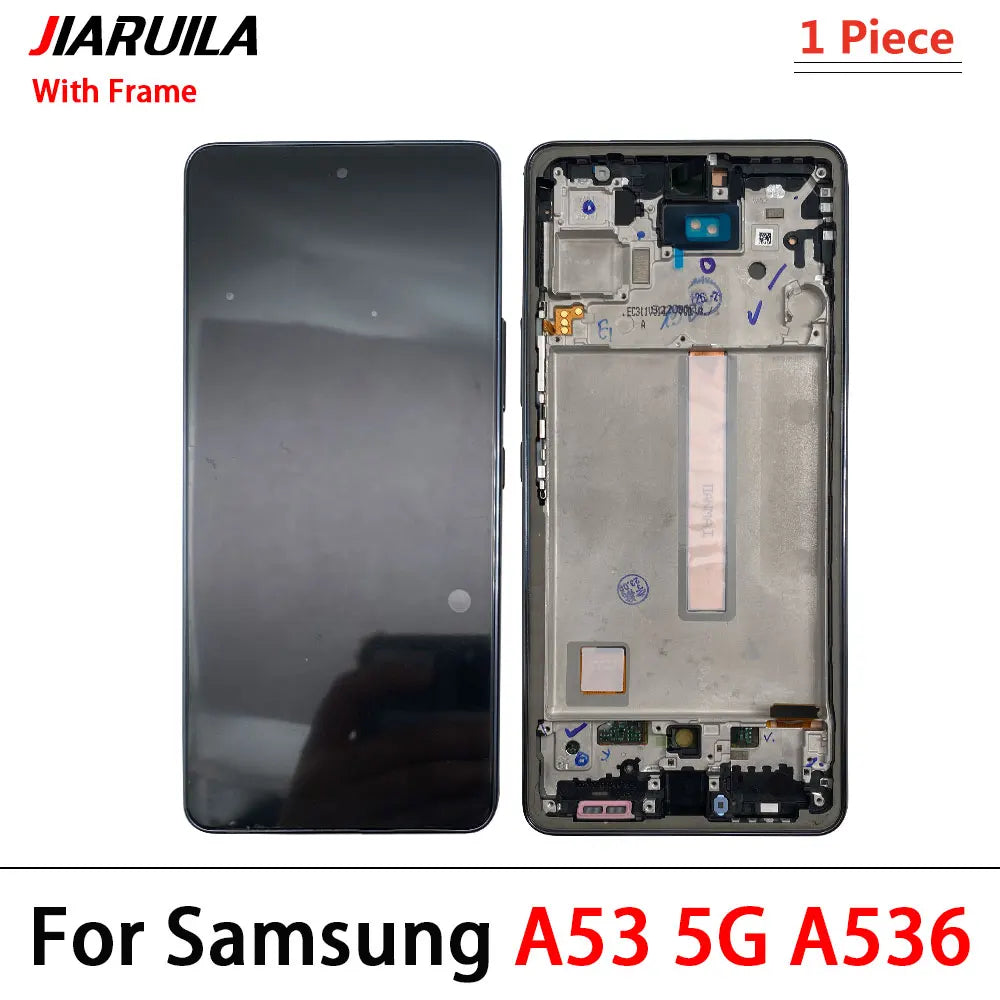 5Pcs, New Display Screen for Samsung A22 A32 A33 A53 4G 5G LCD Touch Screen Digitizer Assembly With Front Housing A Frame Samsung phone repair parts