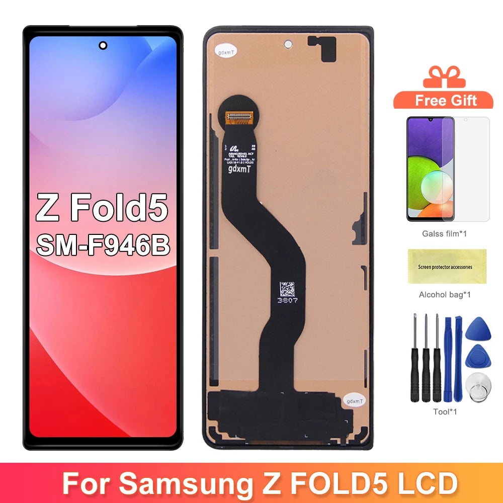 For Samsung Z Fold5 5G  SM-F946B, SM-F946B/DS, SM-F946U LCD Display Touch Z Fold 5 Screen Digitizer Assembly Replacement LCD Samsung phone repair parts