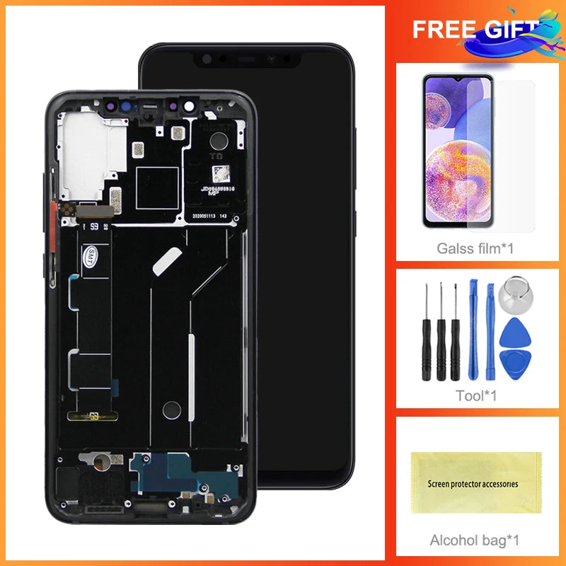 6.21" Mi 8 Display Screen Replacement, for Xiaomi Mi 8 Mi8 M1803E1A Lcd Display Digital Touch Screen With Frame Replacement Xiaomi phone repair parts