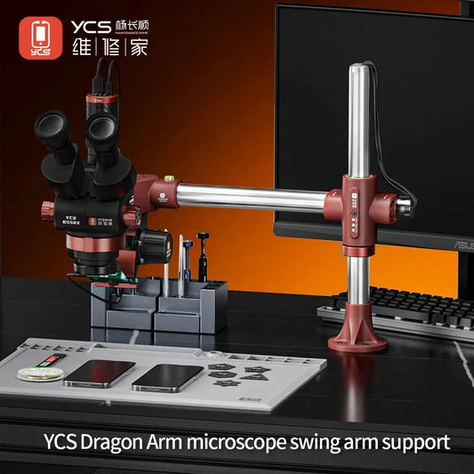 YCS Dragon Swing Arm Bracket 360° Rotation Microscope Swing Arm Stand for Electronics Motherboard PCB Repairs Tool Professional Repair Tools