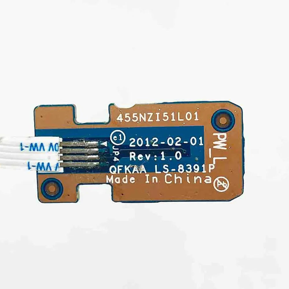 OEM For Toshiba Satellite P850 P855 P850D P855D P855-S5102 Laptop Switch Power Button Board with Cable Repairing QFKAA LS-8391P Toshiba laptop repair parts