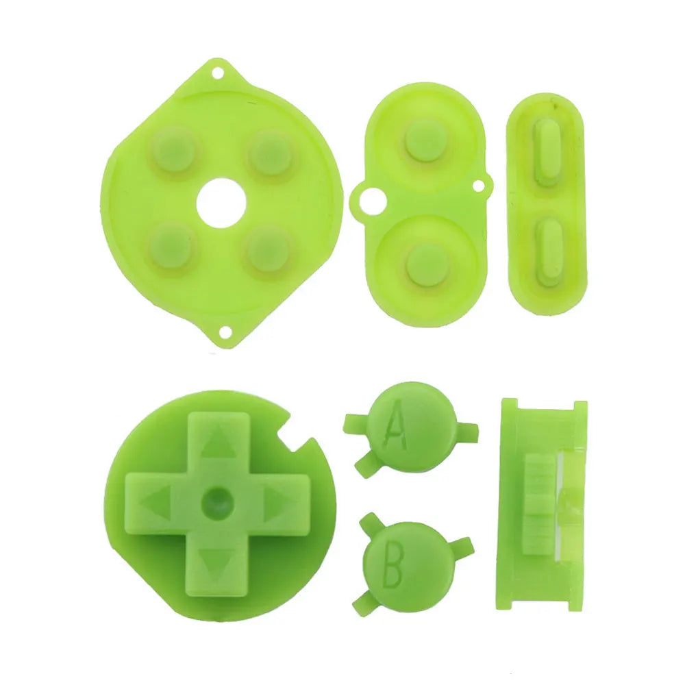 1Set For Gameboy Color GBC Silicone Rubber Conductive Button & Colorful Plastic D Pads A B Power ON OFF Buttons Keypads Game console repair parts