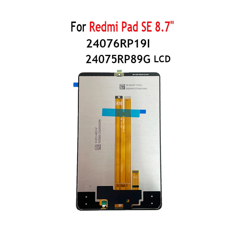 Lcd Display Touch Screen Replacement For Redmi Pad SE 8.7 24076RP19I 24075RP89G LCD For Redmi Pad SE 11 23073RPBFC LCD