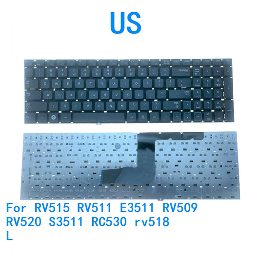 New US Language  Keyboard For Samsung RV515 RV511 E3511 RV509 RV520 S3511 RC530 rv518 L Notebook PC Replacement Keyboard  SAMSUNG laptop repair parts