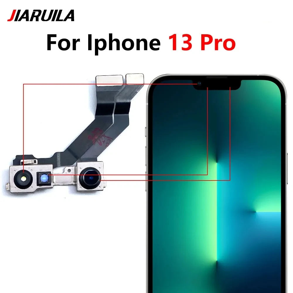 New Front Camera For IPhone 11 12 13 14 15 Pro Max Plus Mini Front Camera Flex Cable iPhone phone repair parts