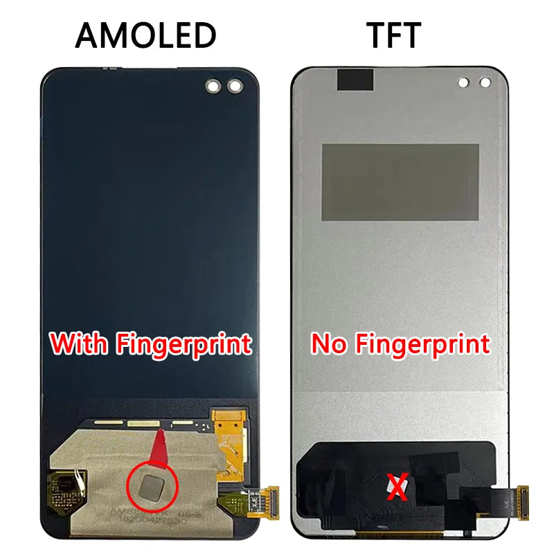 Tested 6.44“ For OnePlus Nord LCD AC2001 AC2003 Display Touch Screen Digitizer Panel Assembly For One Plus Nord 5G Display  OnePlus phone repair parts
