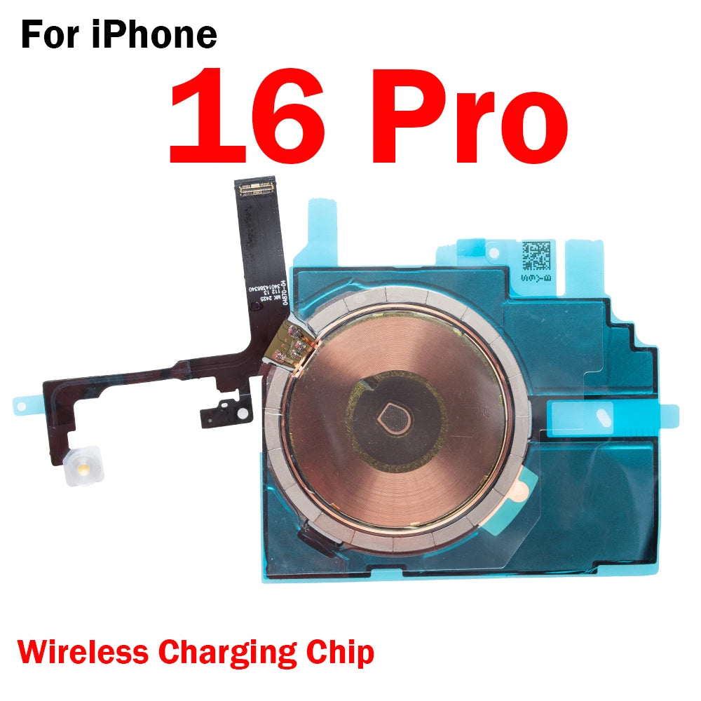 1pcs Wireless Charging Coil Flex Cable for iPhone 15 14 Plus 12 13 Pro Max Charger Panel Sticker WPC Pad Chip Volume Tape Parts iPhone phone repair parts