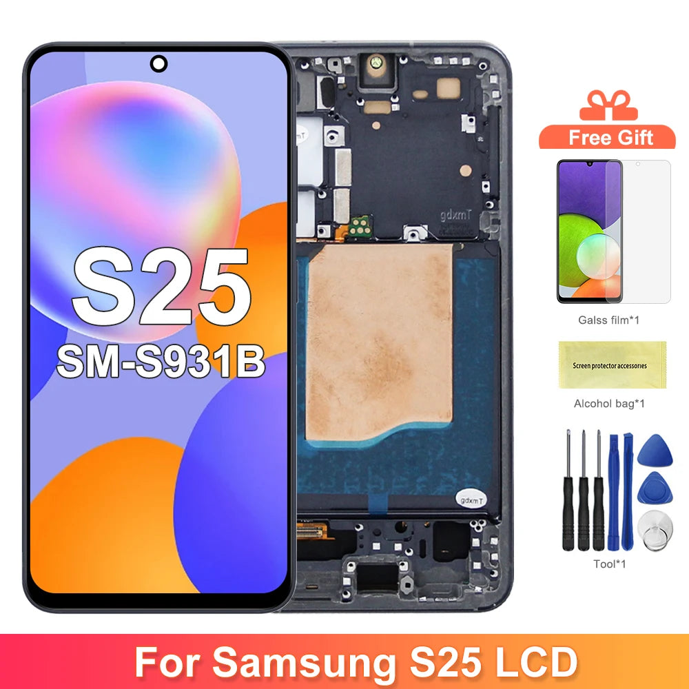 TFT S25 For Samsung S25 Display Touch Screen Digitizer Assembly S25 SM-S931B, SM-S931B/DS LCD Replacement Part ﻿ Samsung phone repair parts