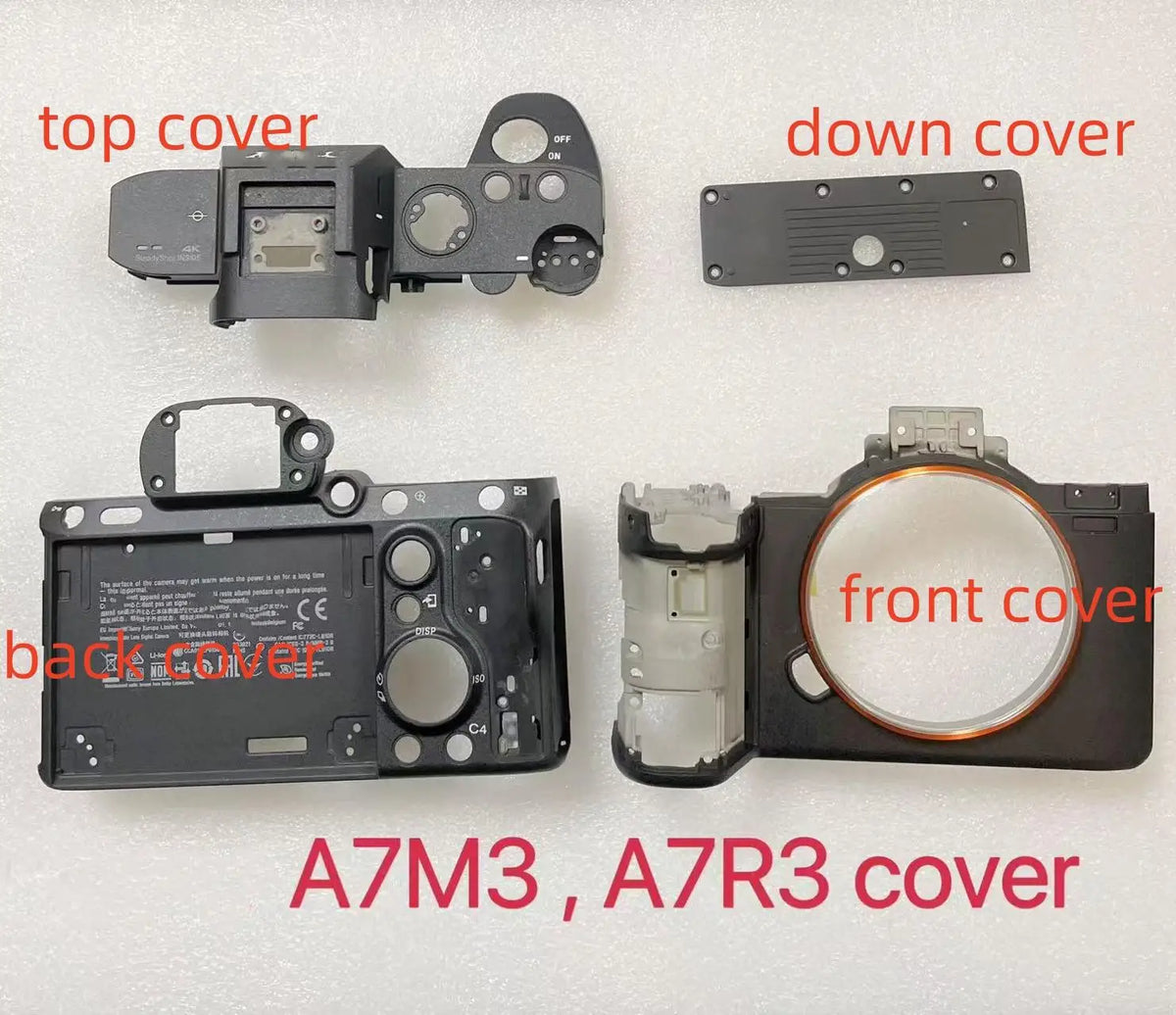 Original Camera Body Cover Shell for Sony ILCE-7M3 A7M3 A7R3 A7RM3 Top Down Front Rear Cover Shell Digital Camera repair parts