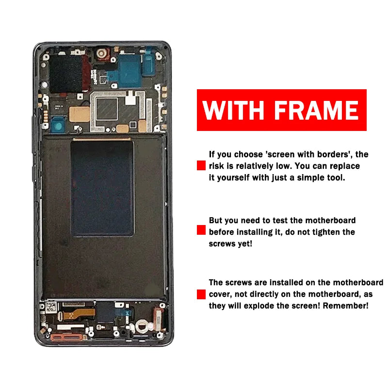 2201122C, 2201122G Premium Lcd for Xiaomi 12 Pro Display Touch Screen Digitizer Panel Assembly For MI 12 Pro Lcd With Frame Xiaomi phone repair parts