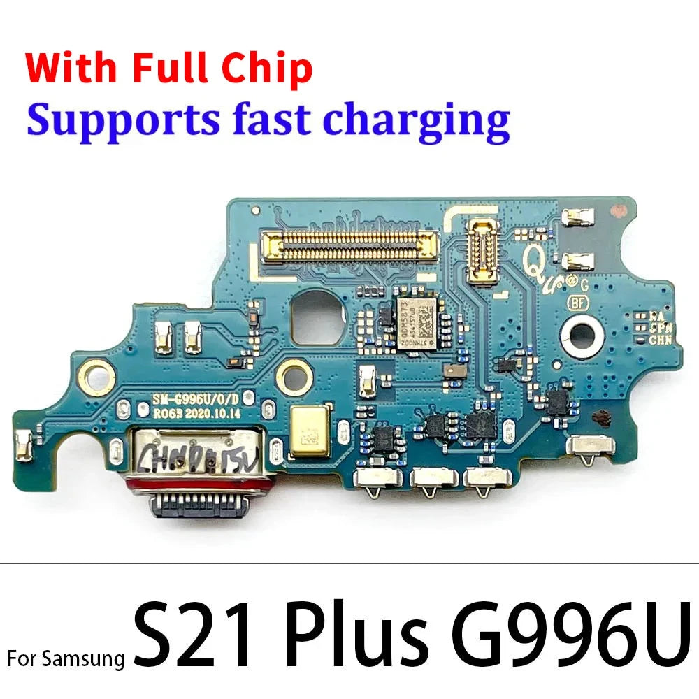 Dock Connector USB Charger Charging Board Port Microphone Flex Cable Board For Samsung S20 S21 Plus Ultra Fe 4G 5G G981B G986B Samsung phone repair parts