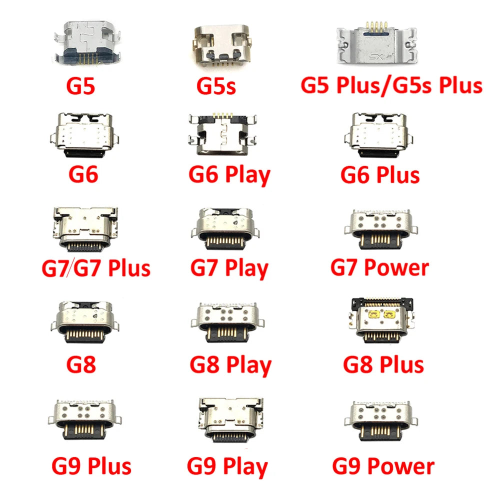50Pcs Micro USB Connector Charging Port Jack Plug Dock For Motorola Moto G5 G5s G6 G7 G8 G9 Plus Play Power Lite Repair Parts Motorola phone repair parts