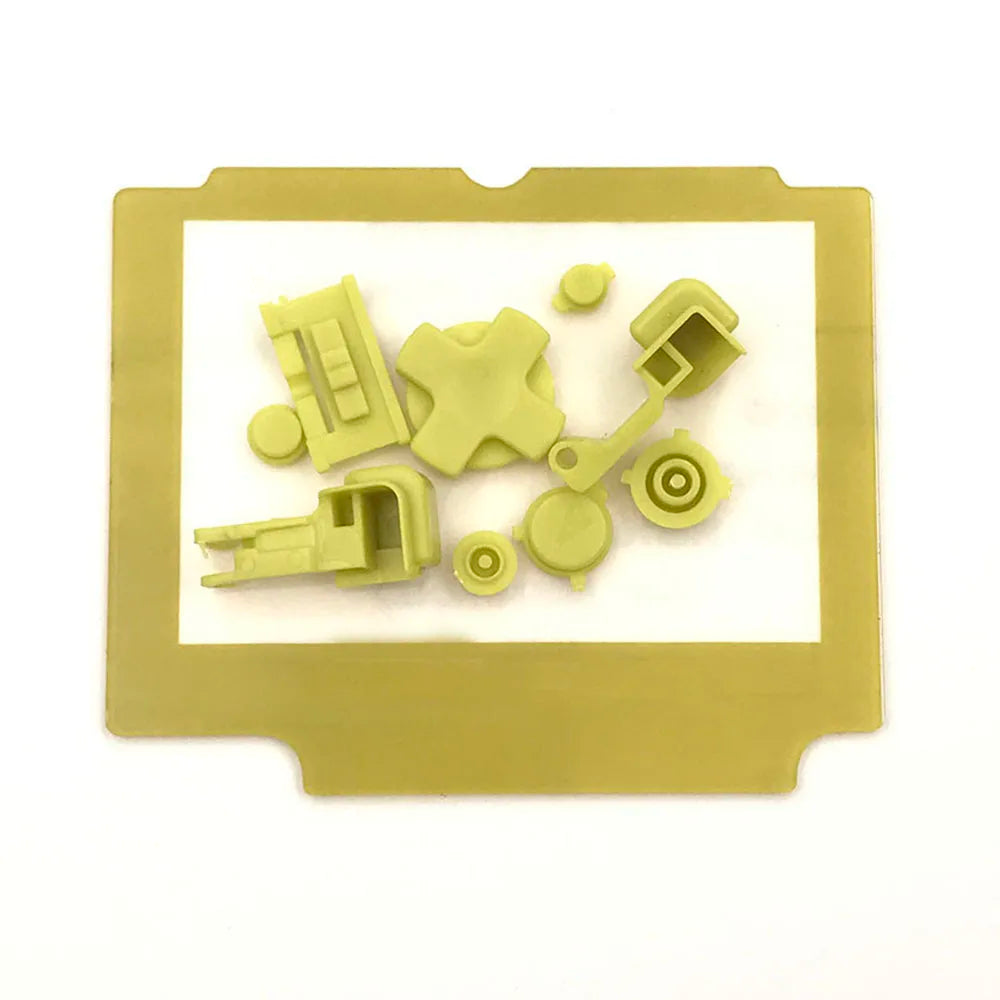 1-5set Plastic/Glass Screen Lens For GBA SP Lcd Cover+Button Kit For Gameboy Advance SP Lens Protector With Back Sticker Game console repair parts