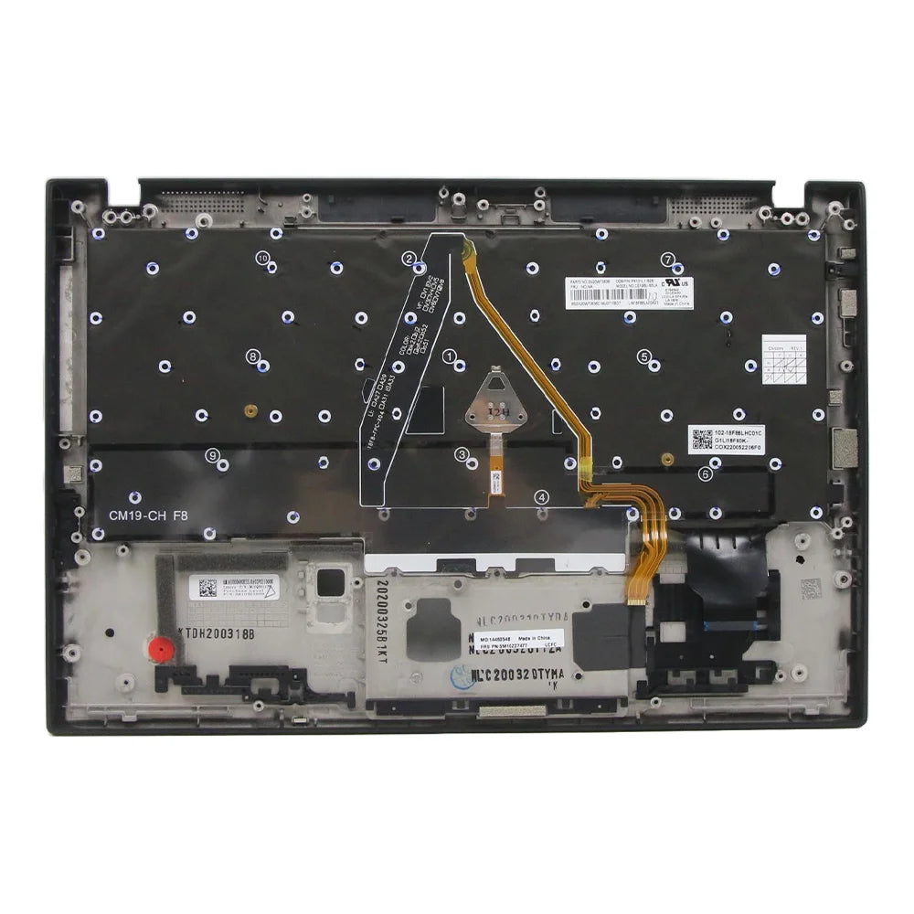 New For Lenovo ThinkPad X1 Carbon 8th Gen Laptop C-Cover with Keyboard Spanish LA Deep Black WLAN 5M10Z27477 5M10Z27478 Lenovo laptop repair parts