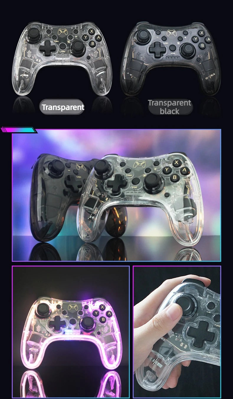Wireless Bluetooth game controller Console Joypad Joystick for N-intendo S-witch Pro PC mobile phones vibration wake-up Gamepad  Game console accessories