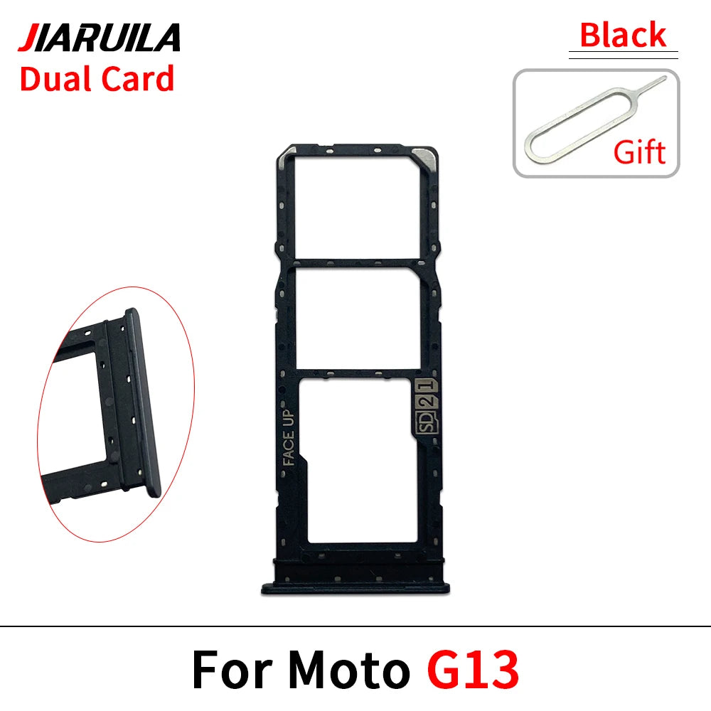 Micro Nano SIM Card Holder Tray Slot Holder Adapter Socket For Motorola Moto G13 G23 G53 G73 G84 Motorola phone repair parts