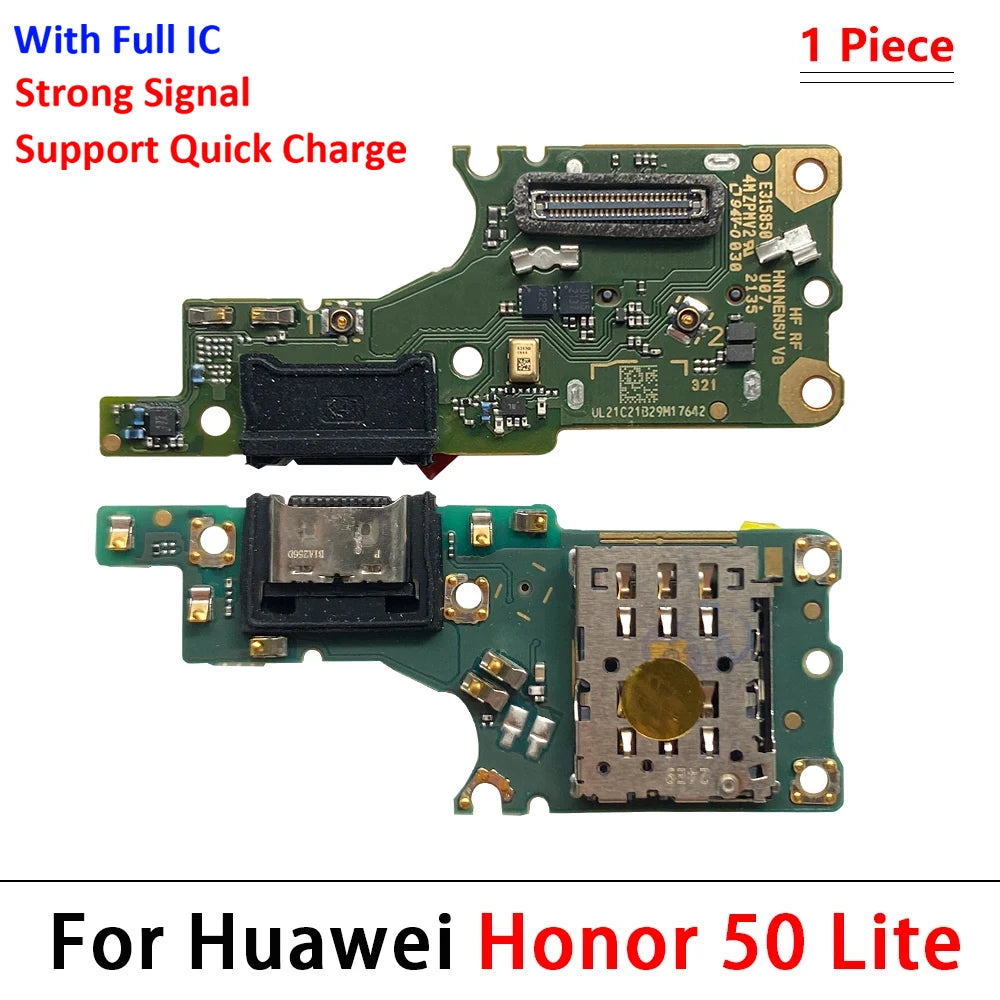 New For Huawei Honor 50 60 70 Pro Se lite X7 X7A X8 X8A X9 5G USB Charge Port Jack Dock Connector Charging Board Flex Cable Huawei phone repair parts