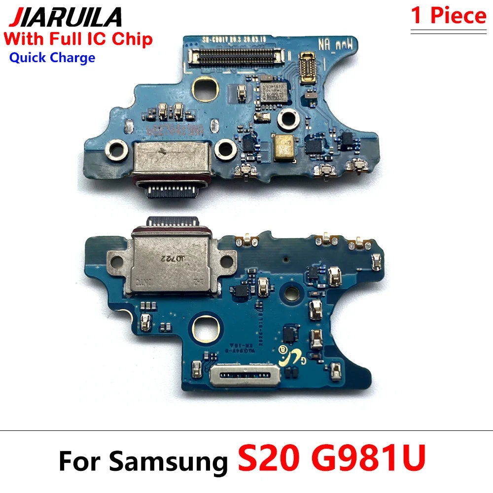 Dock Connector USB Charger Charging Board Port Microphone Flex Cable Board For Samsung S20 S21 Plus Ultra Fe 4G 5G G981B G986B Samsung phone repair parts