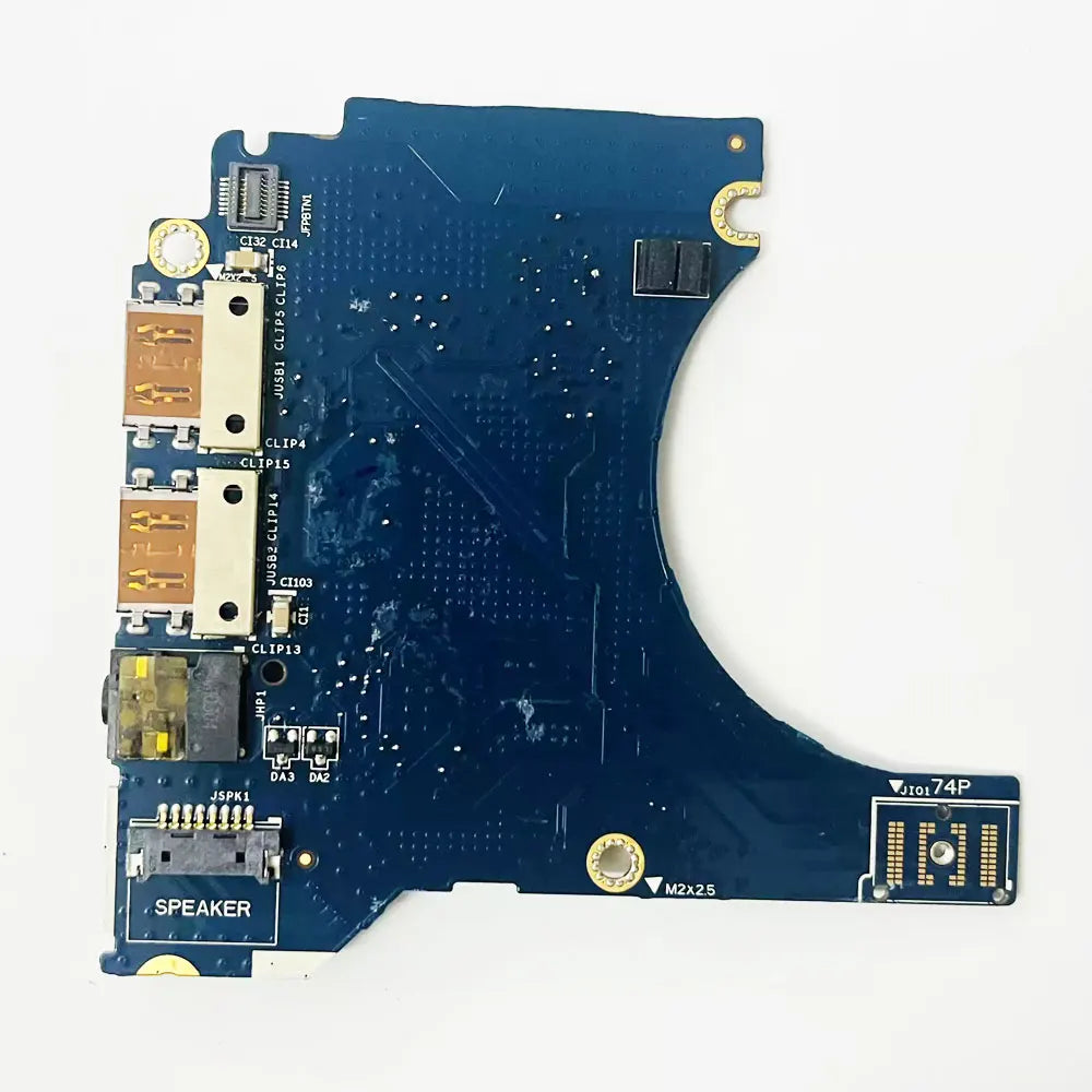 OEM For Dell Latitude 7410 Laptop Fingerprint Reader Audio Headphone WLAN USB Jack Port Switch Power Button Board LS-J263P J264P Dell laptop repair parts