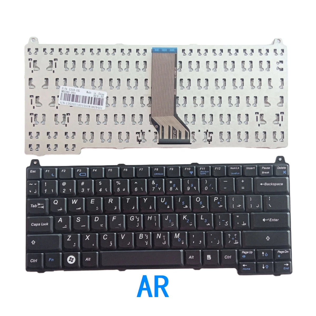 New US Russian Arab language  Keyboard For Dell Vostro 1310 1320 1510 1520 2510 series Replacement Keyboard PK1305E0640Dell laptop repair parts