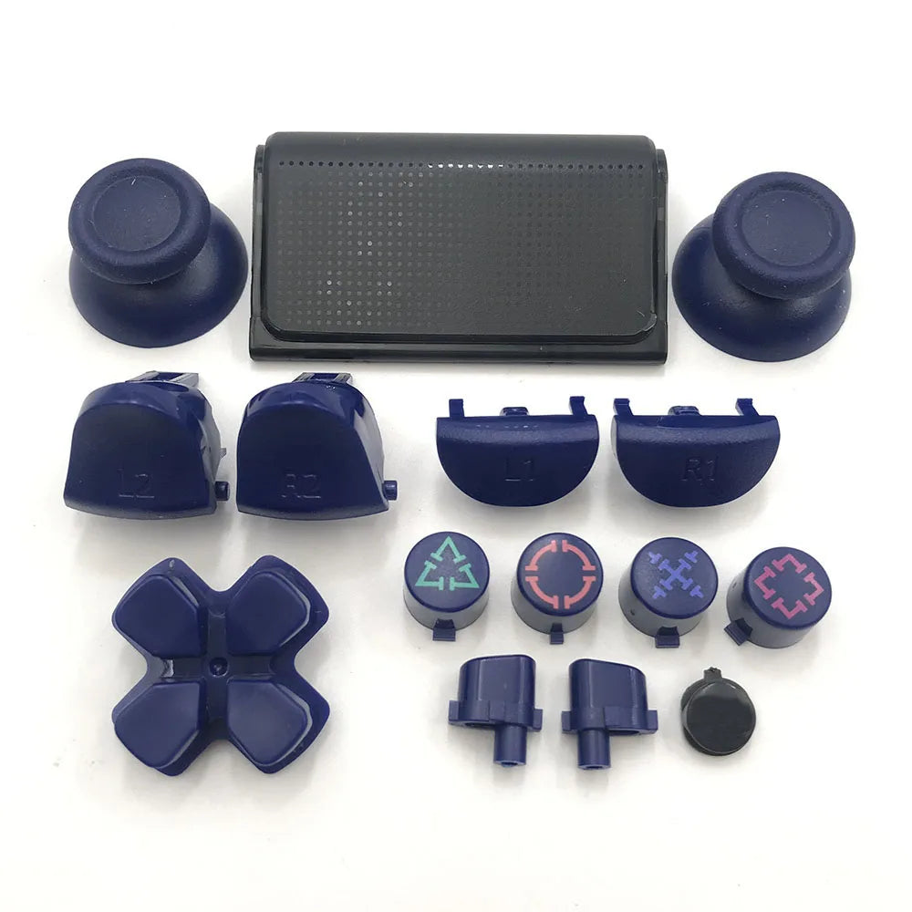 1Set JDM JDS 040 050 055 For PS4 Pro Slim Controller Thumbstick Dpad R1 L1 R2 L2 Button Direction Key ABXY Buttons Joysticks Cap Game console repair parts