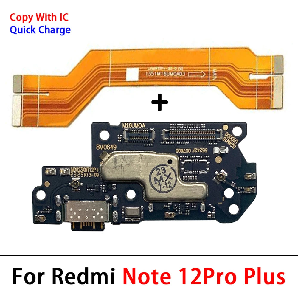 For Xiaomi Poco X5 X6 Pro Redmi Note 12 13 Pro Plus 4G 5G Dock Connector USB Charger Charging Port Flex Cable Board With Micro  Xiaomi  Xiao mi phone repair parts