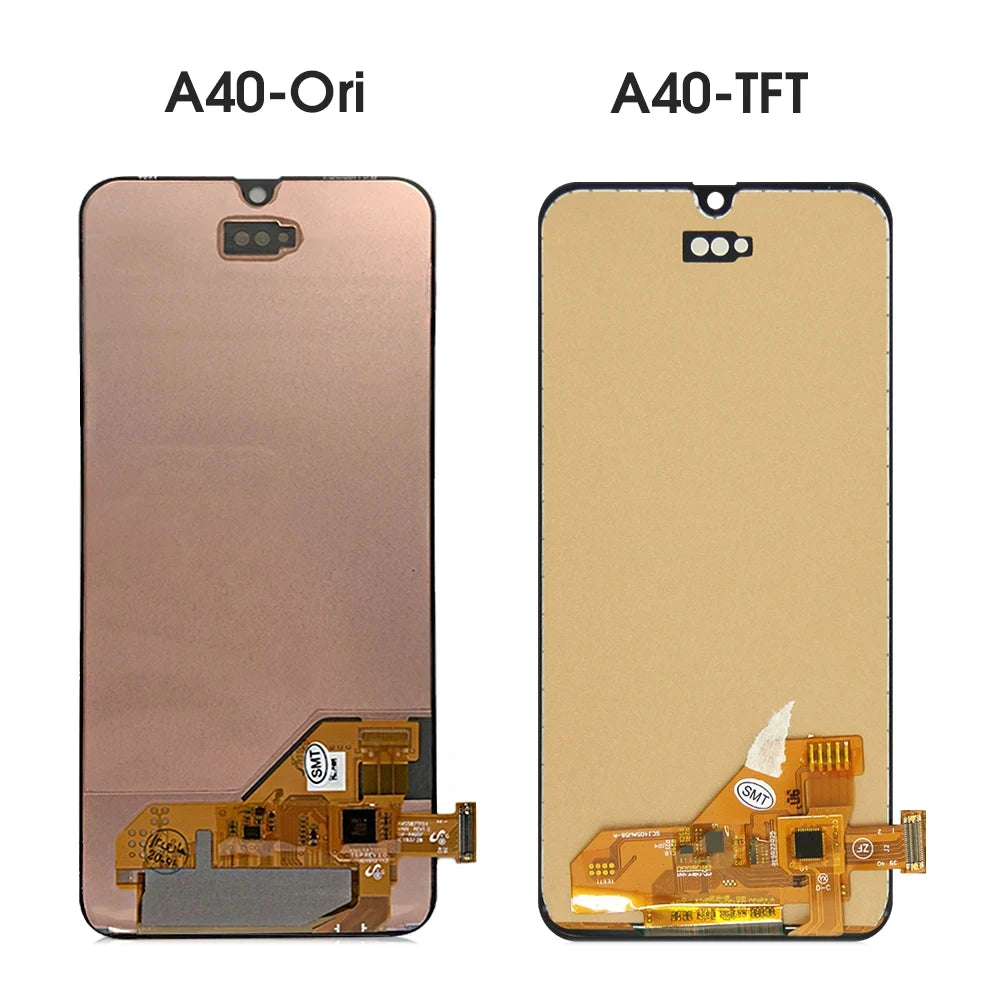 AMOLED A40 Display Screen, For Samsung Galaxy A40 A405 A405F A405S LCD Display Digital Touch Screen with Frame Replacement Samsung phone repair parts