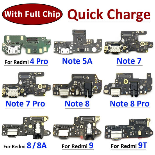 For Xiaomi Redmi 4 Pro Note 5A 7 8 Pro 8 8A 9 9T Poco M3 USB Charge Port Dock Connector Charging Board Flex Cable Xiaomi  Xiao mi phone repair parts