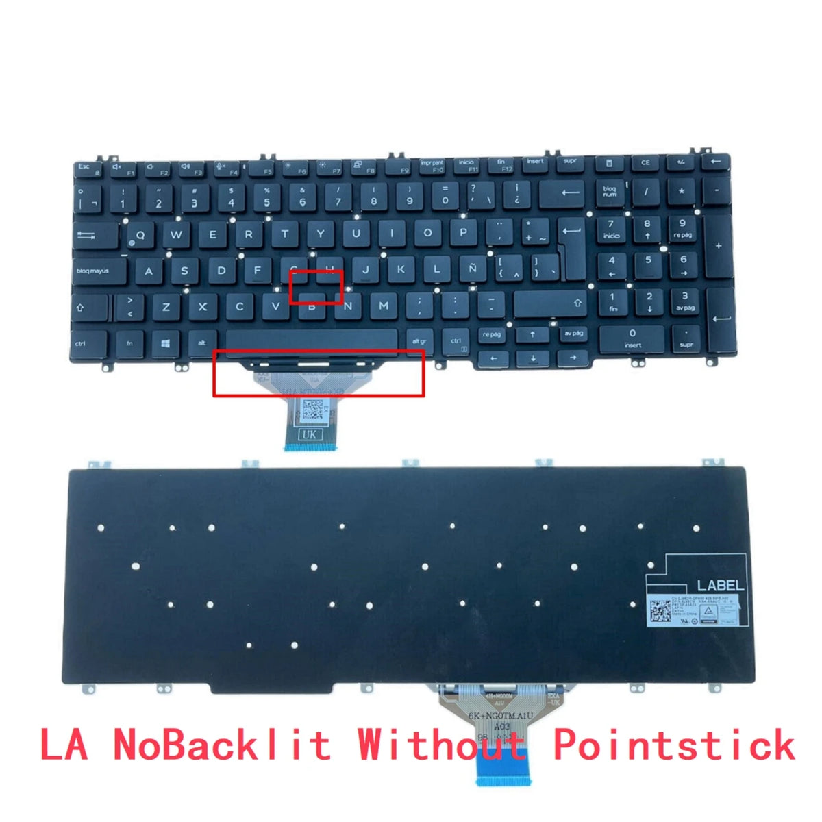 New US Spanish Latin Brazil Laptop Backlit Keyboard For Dell Latitude 5500 5501 5510 5511 Precision 3500 3501 3540 3541 0XPYPVDell laptop repair parts
