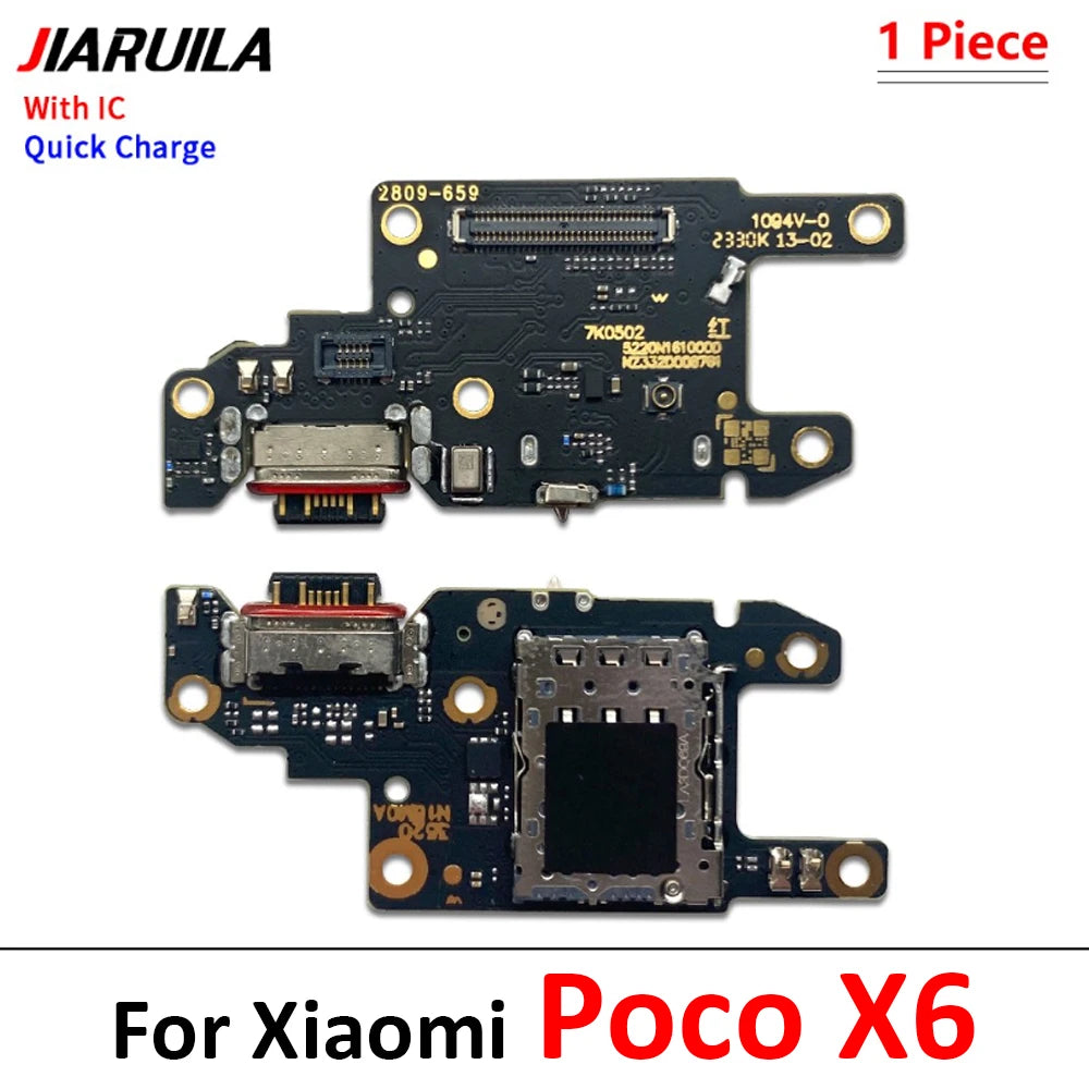 New Dock Connector USB Charger Charging Board Port Flex Cable For Xiaomi Poco F4 F5 F6 X3 X4 X5 X6 M3 M4 M5 Pro 4G 5G GT  Xiaomi  Xiao mi phone repair parts
