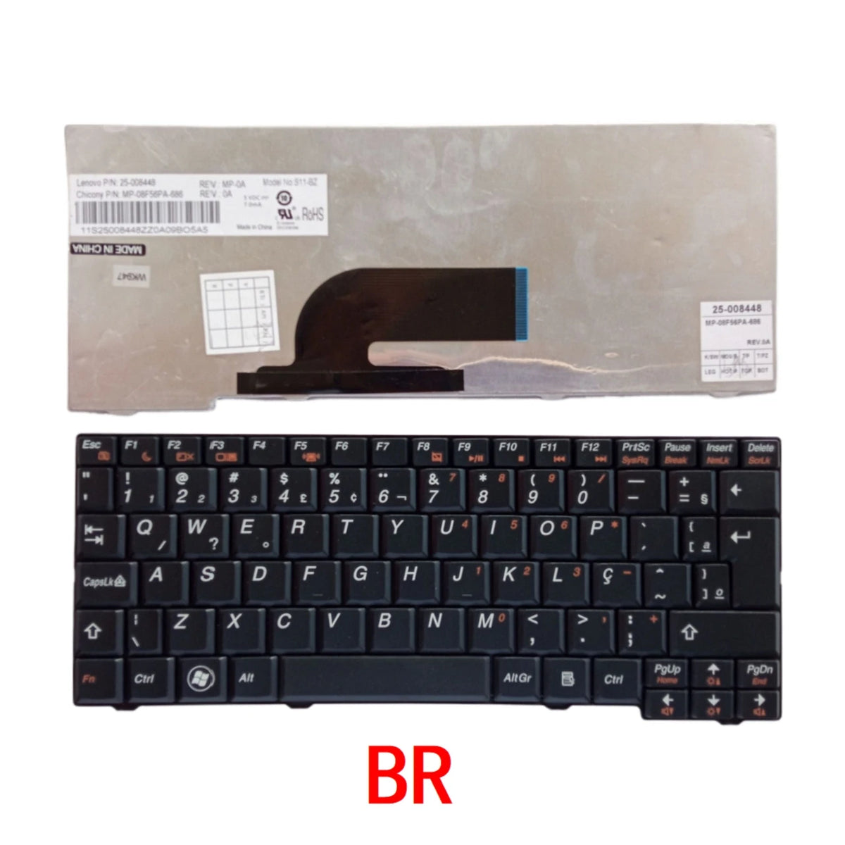 New US UI Spanish Latin Brazil Laptop Keyboard For Lenovo IdeaPad S11 S10-2 S10-2C S10-3C Notebook PC Replacement Lenovo laptop repair parts