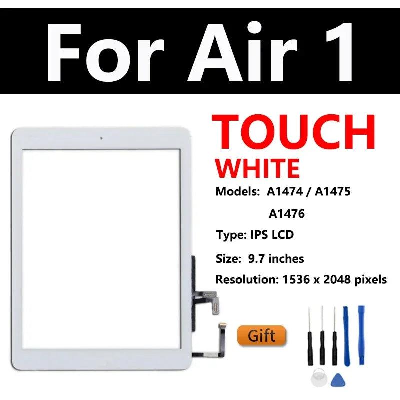 OEM LCD For Apple iPad Air 1 2 3 4 2019 2020 A2324 A1474 A1566 A2123 A2072 Touch Screen Digitizer Glass Assembly Replacement  iPad repair parts
