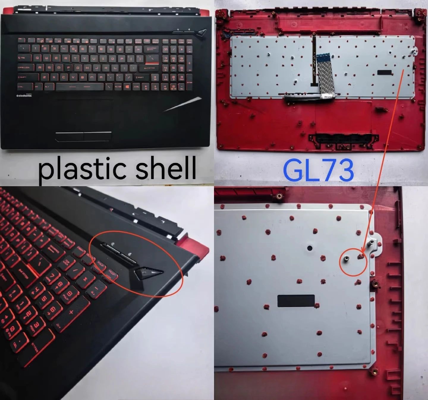 Cover case for M-si GE73 GL73 GP73 MS-17C1 17C5 17C7 17C6 Lcd back housing bezel frame upper palmrest topcase bottom hinge shell