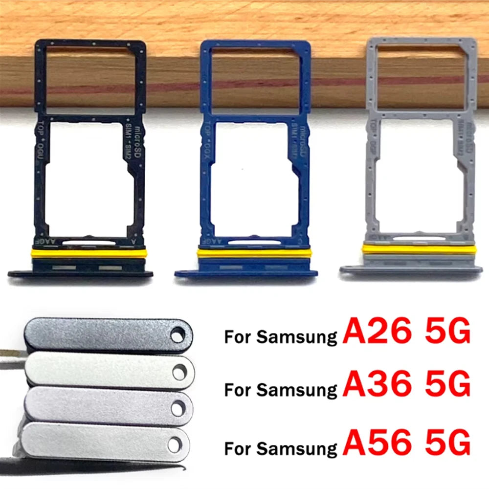 New For Samsung A36 A26 A56 4G 5G Dual SIM Card Tray Slot Holder Adapter Accessories Samsung phone repair parts