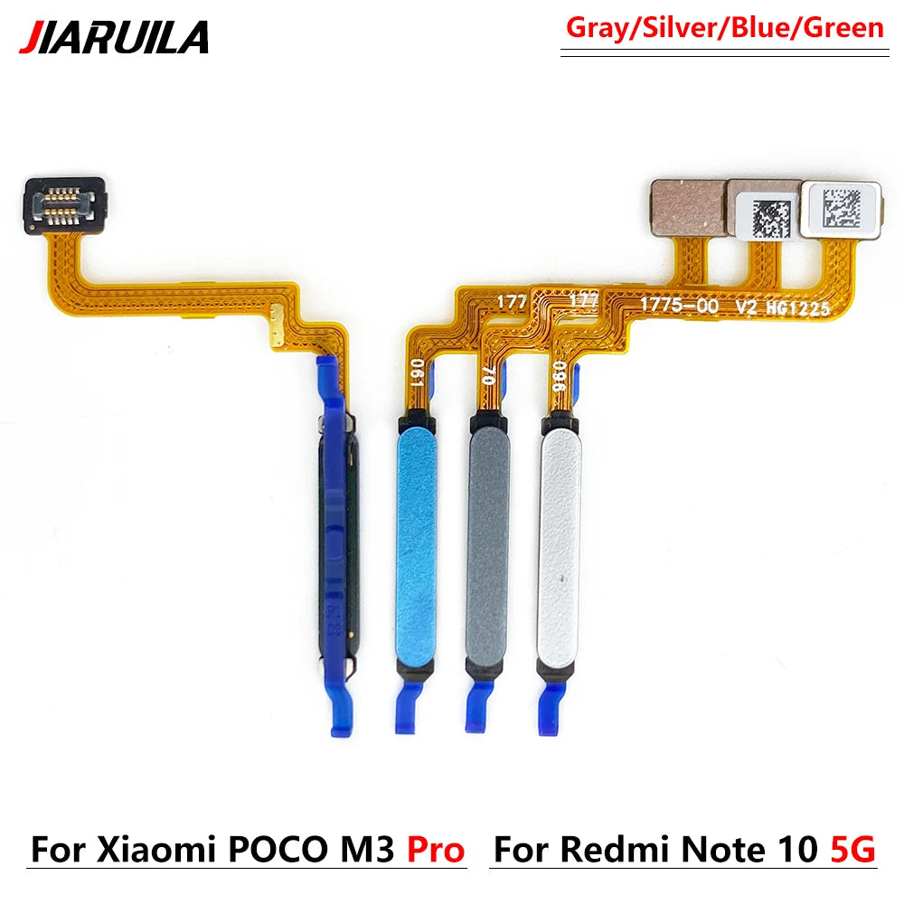 New For Xiaomi Poco M3 Pro / For Redmi Note 10 5G Home Button FingerPrint Touch ID Sensor Flex Cable Replacement Parts  Xiaomi  Xiao mi phone repair parts