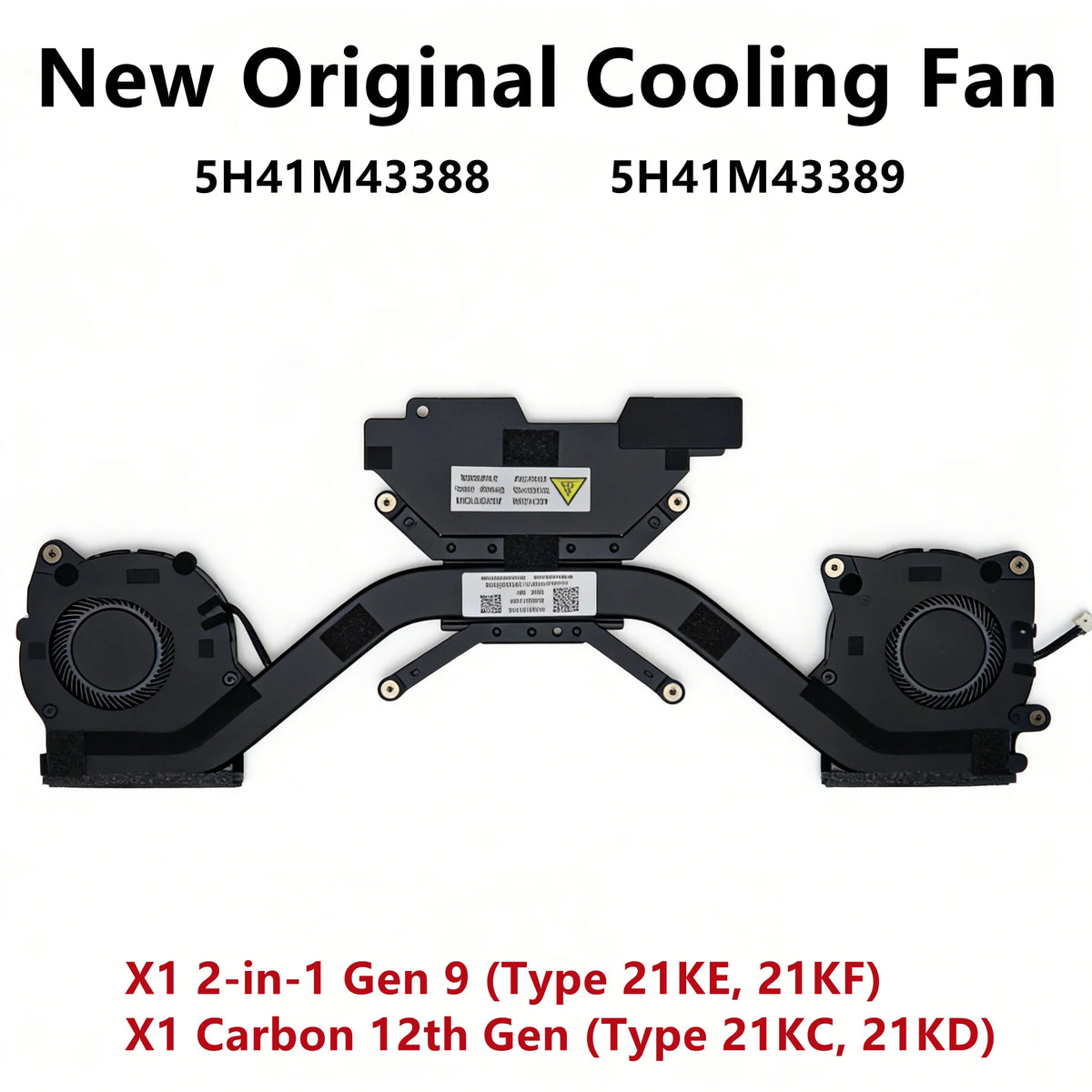 New Original Laptop For Lenovo ThinkPad X1 Carbon 12th X1 Yoga Gen 9 X1 2in1 Gen9 CPU Cooling Fan Heatsink Radiator 5H41M43389/8 Lenovo laptop repair parts