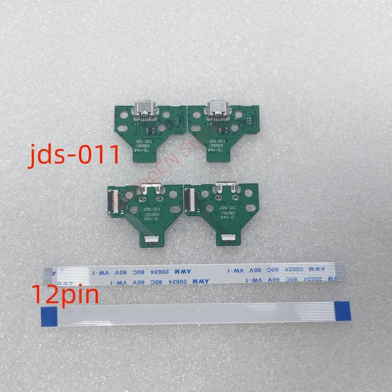 50pcs for JDS-001 JDS-011 JDS-030 F001 JDS-040 Jds 040 JDS-055 050 USB Charging Socket Board with Flex Cable for PS4 Controller Game console repair parts