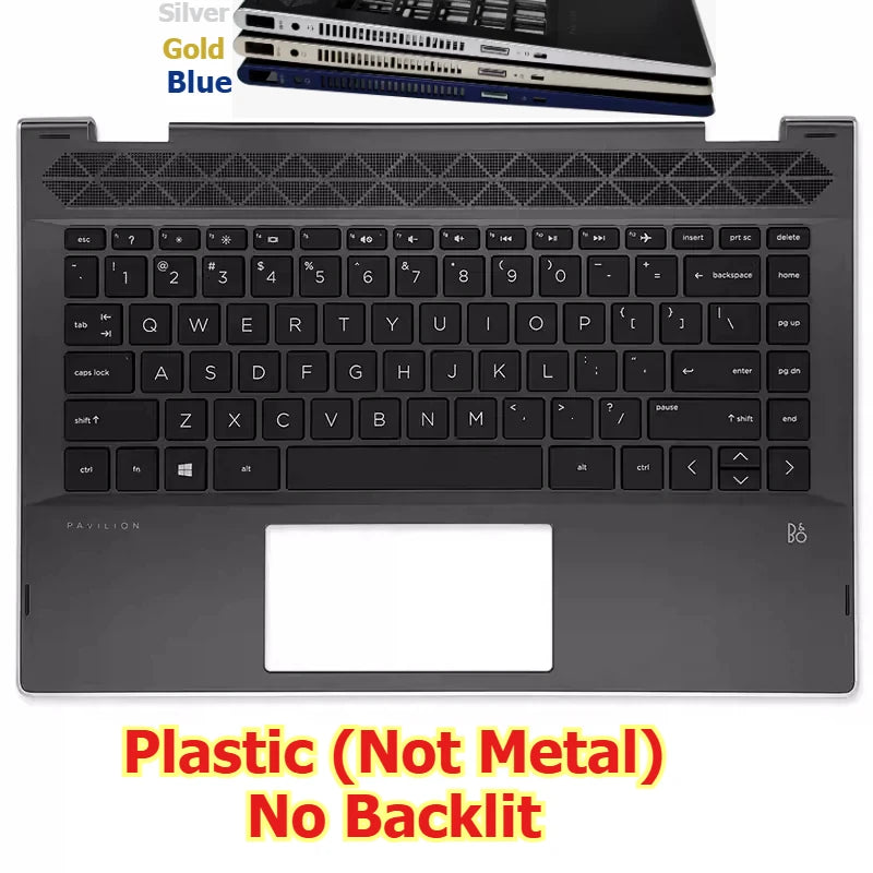 Cover case for HP Pavilion X360 14-CD TPN-W131 keyboard L22239-001 L22250-001 L22210-001 L22291-001 blue gold silver grey case