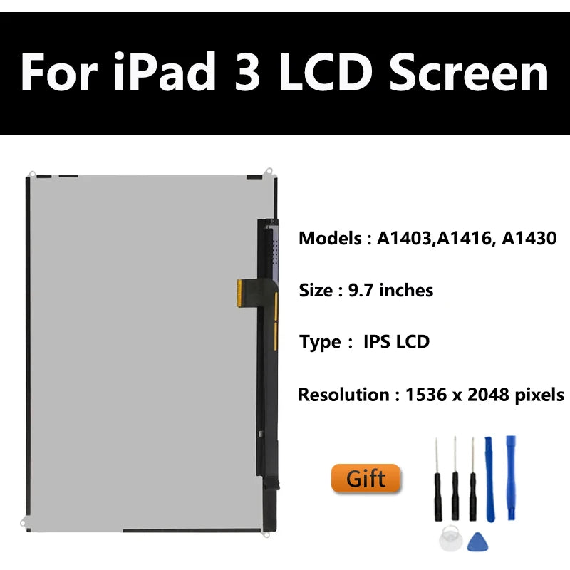 For Apple iPad 2 IPad3 IPad4 A1397 A1395 A1416 A1403 A1459 A1460 LCD Display Touch Screen Digitizer Panel Assembly Replacement  iPad repair parts