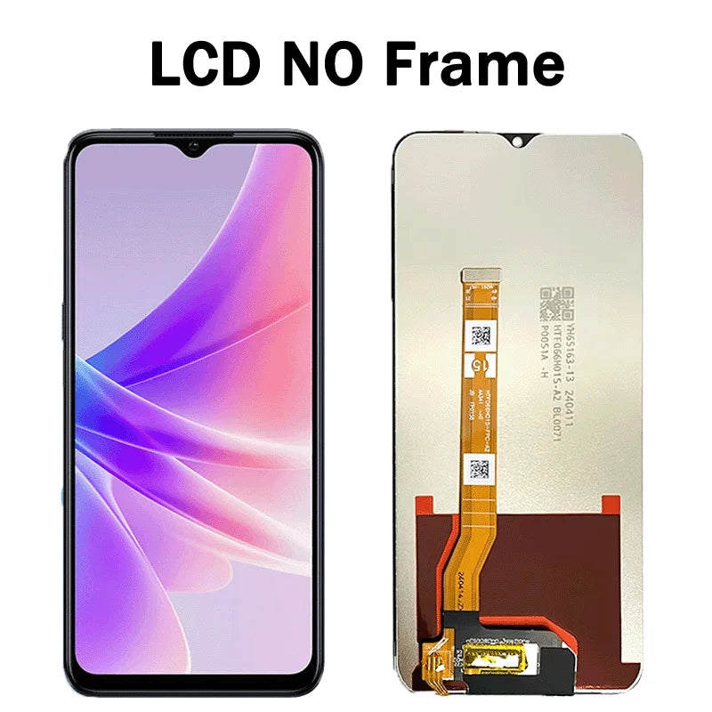 6.56"High Quality For Oppo A77 4G LCD Display Touch Screen Panel Digitizer For OPPO A77 4G CPH2385 Display With Frame Oppo phone repair parts Realme phone repair parts