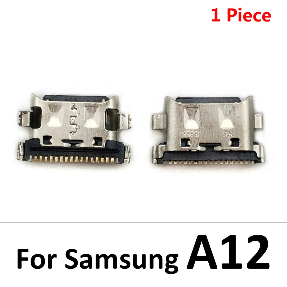 2Pcs，USB jack socket connector charger Charging Port For Samsung A02 A02s A22 A32 A52 A72 A33 A73 A03 Core A03s 4G 5G Samsung phone repair parts