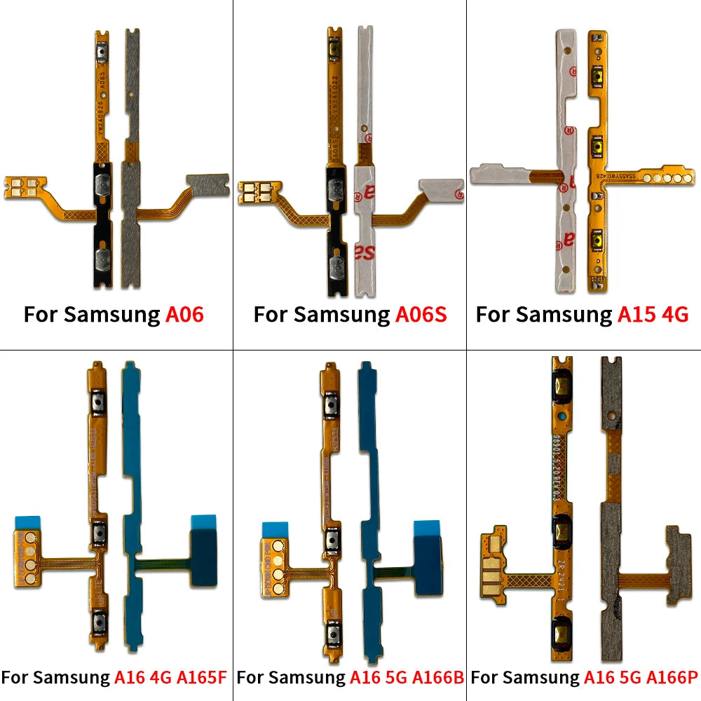 New For Samsung A05 A05s A06 A06s A15 A25 A35 A55 A16 4G 5G Power Switch On Off Button Volume Key Button Flex Cable Samsung phone repair parts