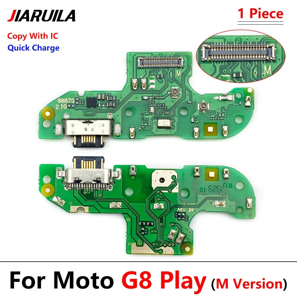 New USB Charging Port Dock Charger Connector Main Board Flex Cable For Motorola Moto G8 Play / G8 Plus M Version Motorola phone repair parts
