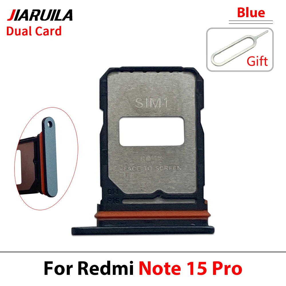 SIM Card Tray Slot Holder Adapter Accessories For Xiaomi Redmi Note 15 Pro Plus 4G 5G Xiaomi  Xiao mi phone repair parts