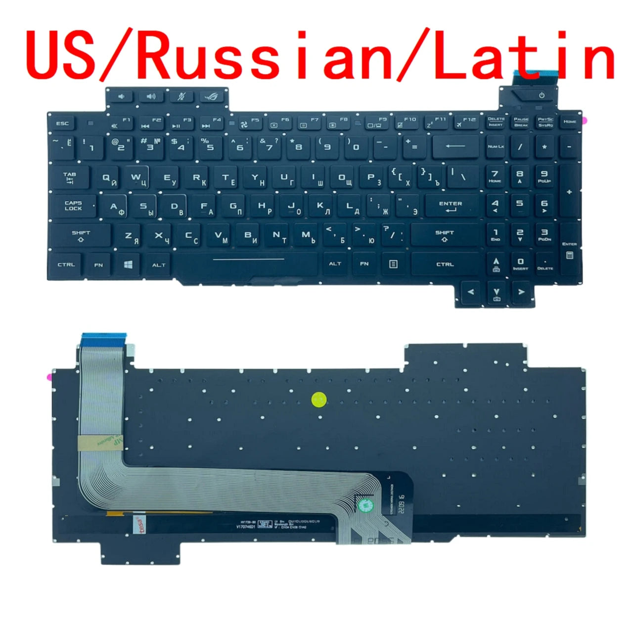 New US Russian Latin Backlit Keyboard For ASUS ROG Strix GL503 GL503VD GL503VM GL503GE GL503VS GL703 GL703VD GL703VM GL703GE ASUS laptop repair parts