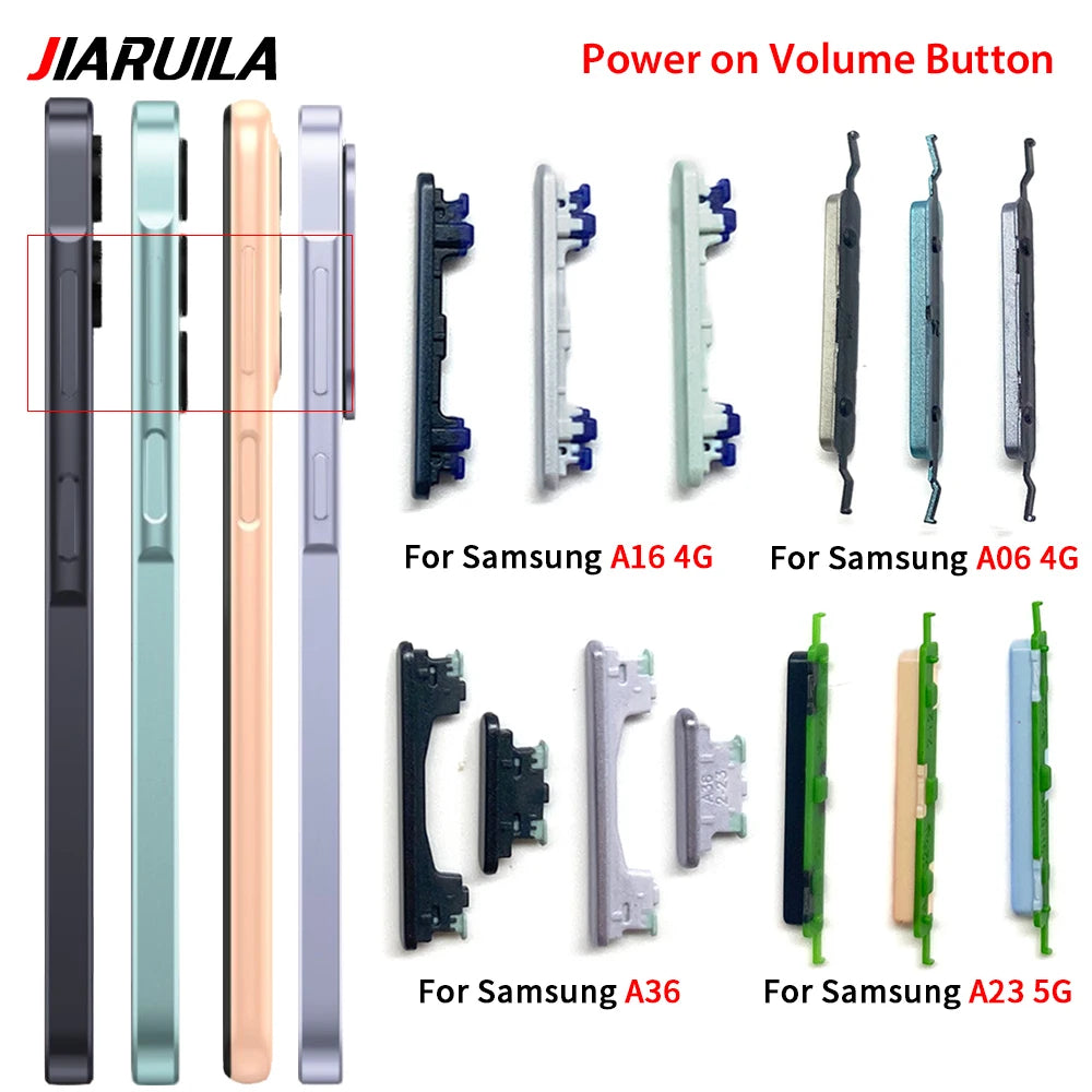 10Pcs, Volume Power Button Side Key For Samsung A22 A32 A52 A72 A13 A33 A53 A14 A24 A34 A05 A15 A25 A35 A06 A26 A36 A16 A07 A17 Samsung phone repair parts